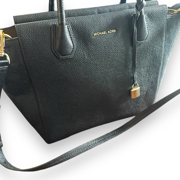 MICHAEL KORS MERCER BLACK TOTE NEW WITHOUT TAG LARGE - Picture 3 of 8